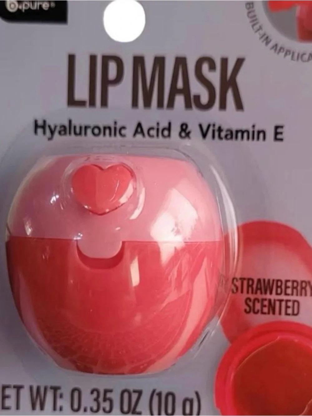 Hydrating Lip Mask with Hyaluronic Acid & Vitamin E - Pink/Red
